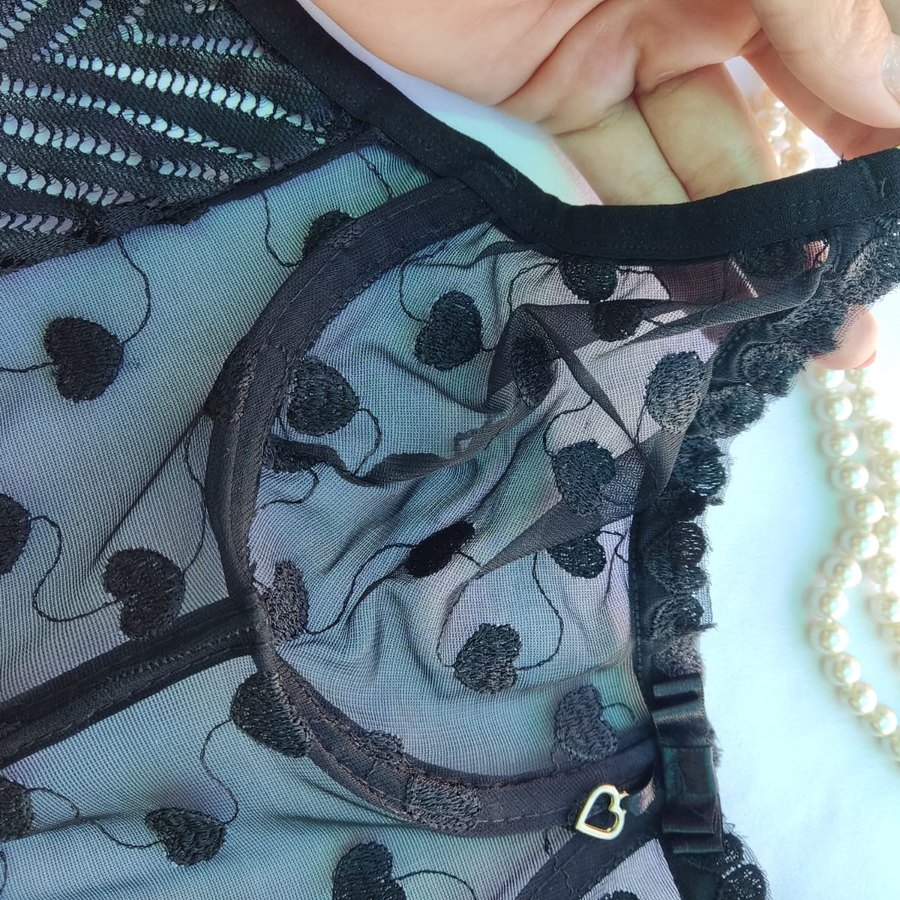 Conjunto em Tule com Corações