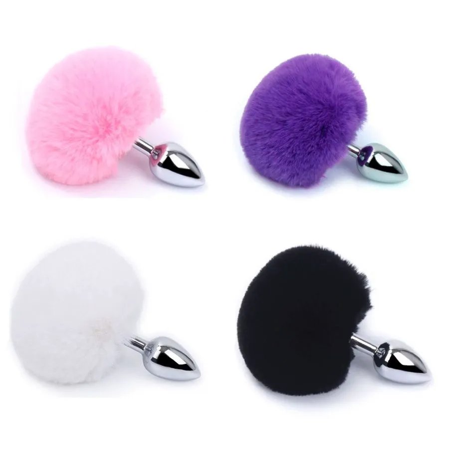 Plug Anal de Metal com Pompom